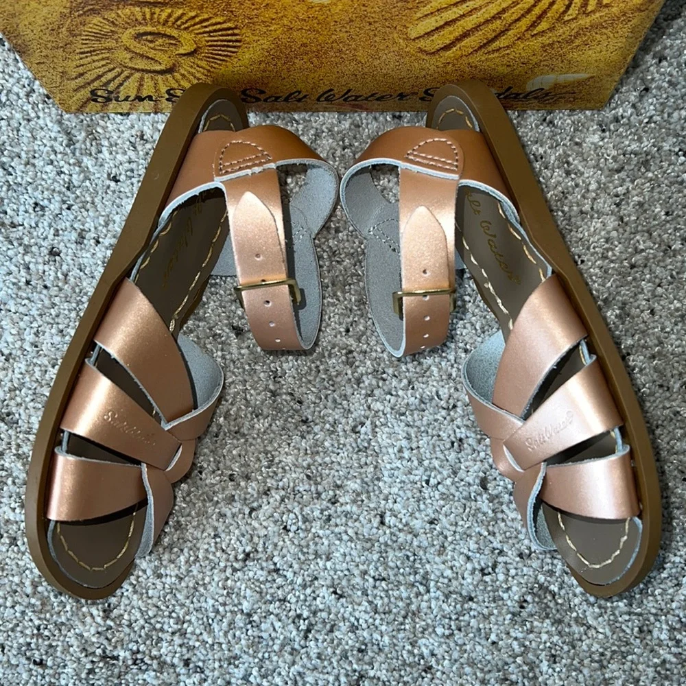 AUTH NIB Salt Water the Original Sandal Toddler Little Kids ROSE GOLD